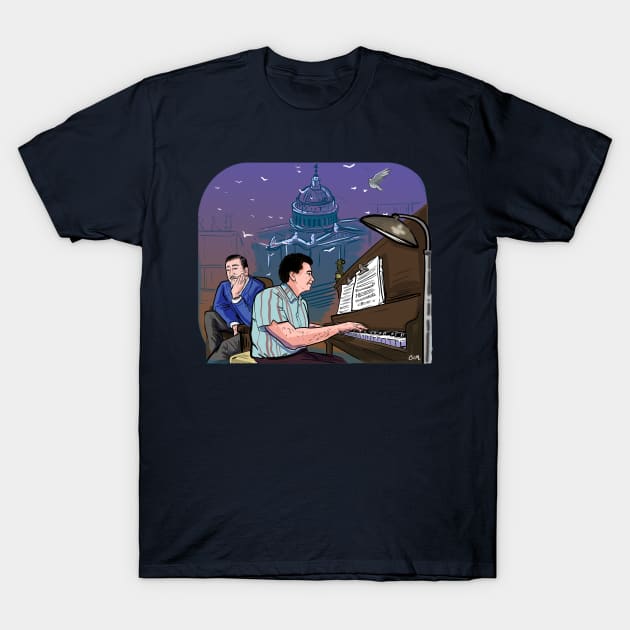 Feed Birds T-Shirt by Darth Tuba